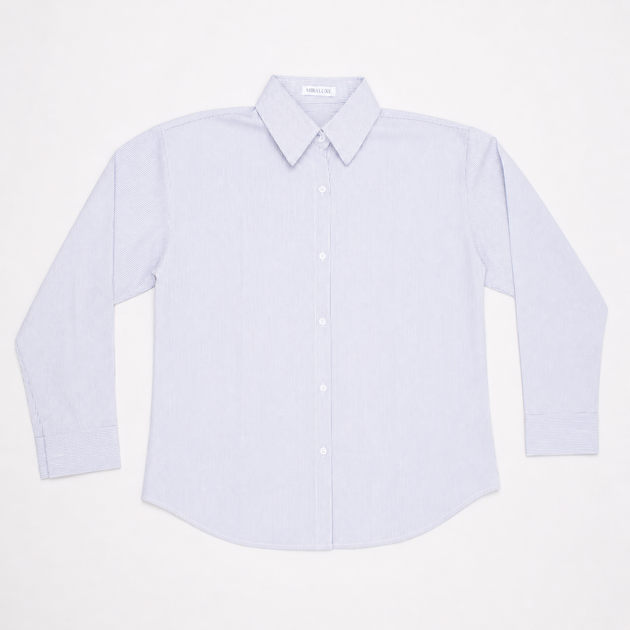 Сорочка жіноча в смужку (N1505) One size, Сірий - зображення 3