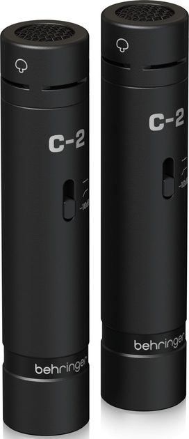Profesjonalna sparowana para mikrofonów pojemnościowych Behringer C‑2 Dark Edition (4033653220330) - obraz 2