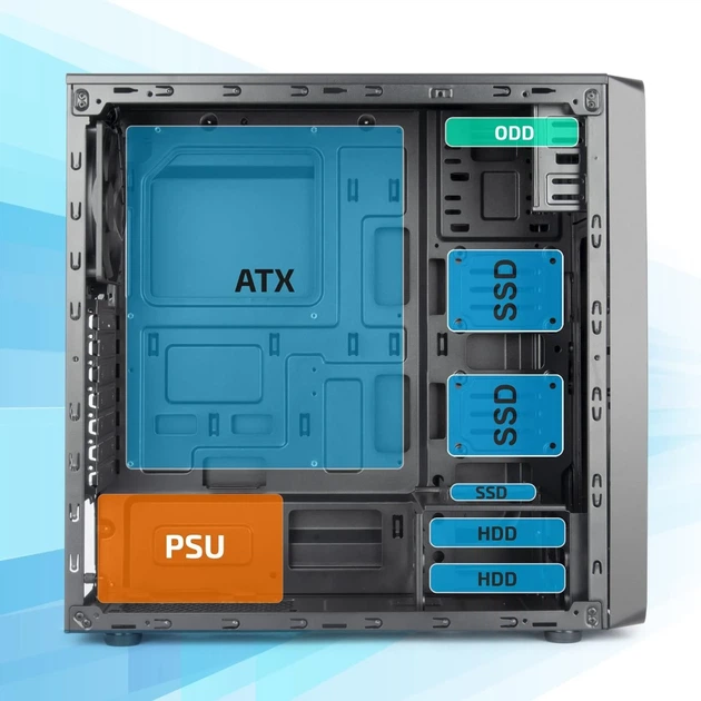 Компьютерный корпус VulTech VCO-M1699P Черный с БП - изображение 5