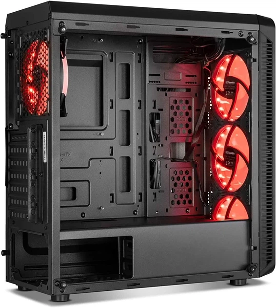 Корпус Nox Hummer TGM / без БЖ / Miditower / ATX / Glass / 4x120mm ARGB / Чорний - зображення 5