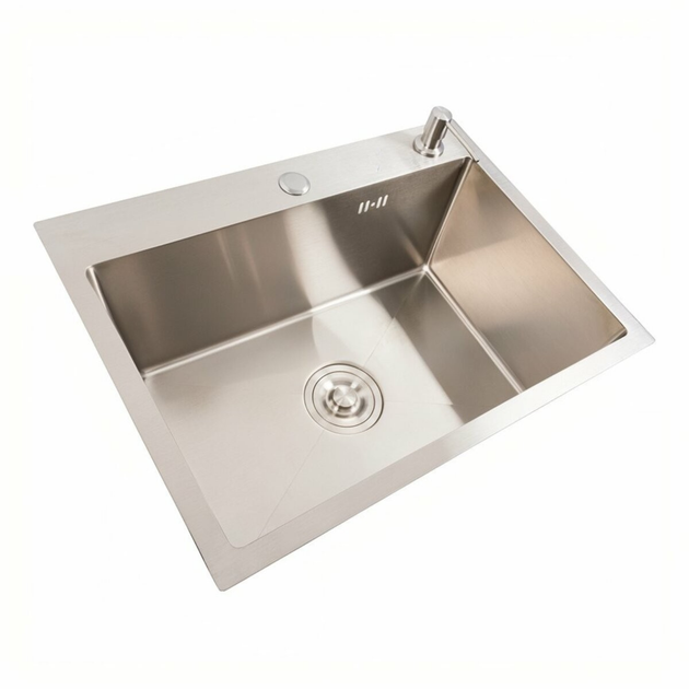 Комплект кухонної мийки Platinum Handmade HSBB 580x430x225 - зображення 3