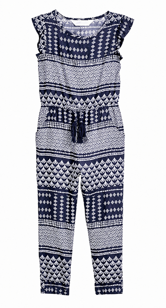 Дитячий легкий літній комбінезон для дівчинки 98 см (2-3Y) H&M Синій - Фото 1 Дитячий легкий літній комбінезон для дівчинки 98 см (2-3Y) H&M Синій - зображення 1