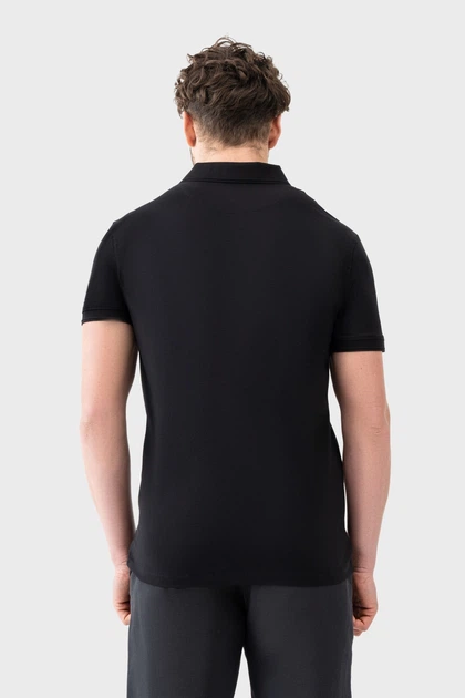 Футболка-поло AVECS чорна з трикотажу Double Face 30591/1 3XL - Фото 3 Футболка-поло AVECS чорна з трикотажу Double Face 30591/1 3XL - изображение 3