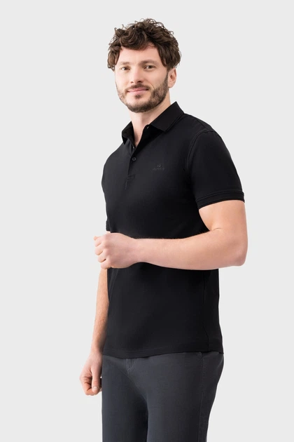 Футболка-поло AVECS чорна з трикотажу Double Face 30591/1 3XL - Фото 4 Футболка-поло AVECS чорна з трикотажу Double Face 30591/1 3XL - изображение 4