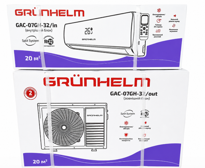 Кондиционер GRUNHELM Сплит-система,Инверторный Inverio GAC-07GH-INV32 - изображение 4