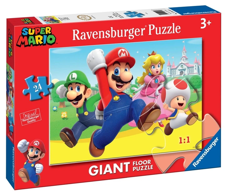 Пазли Ravensburger Giant Floor Супер Маріо – Яка команда! 24 елементи (12004325) (4005555043256) - Фото 1 Пазли Ravensburger Giant Floor Супер Маріо – Яка команда! 24 елементи (12004325) (4005555043256) - зображення 1