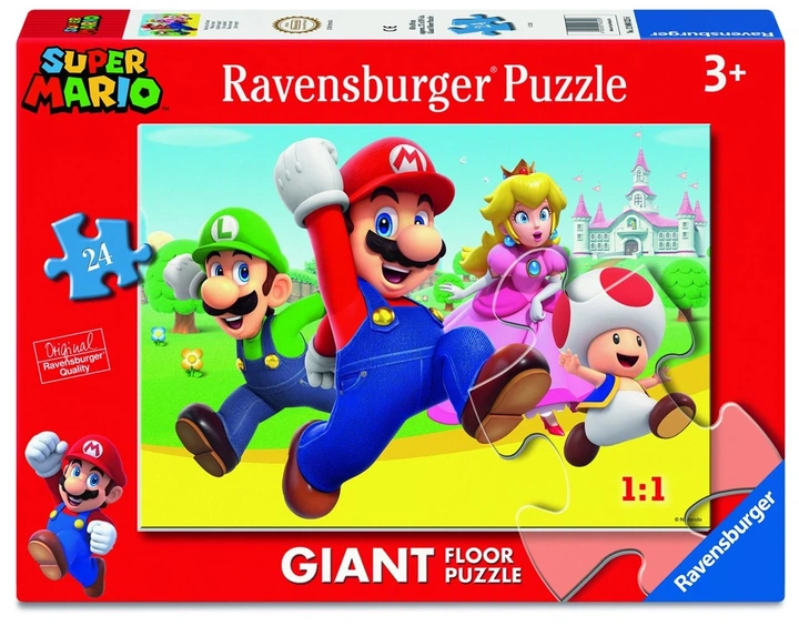 Пазли Ravensburger Giant Floor Супер Маріо – Яка команда! 24 елементи (12004325) (4005555043256) - Фото 2 Пазли Ravensburger Giant Floor Супер Маріо – Яка команда! 24 елементи (12004325) (4005555043256) - зображення 2