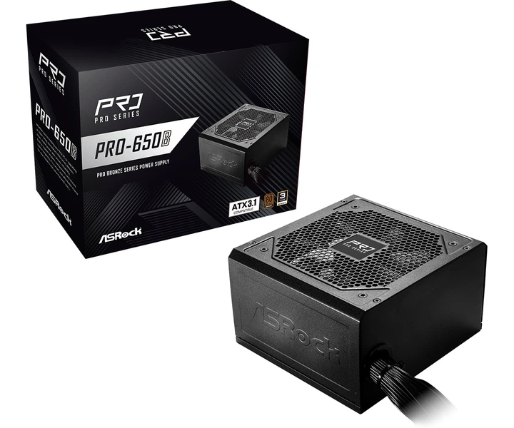 Блок живлення ASRock PRO-650B (90-UXR065-BNEAA2) - зображення 5