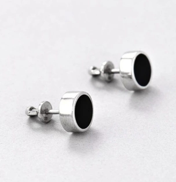 Сережки Лазурит Пусеты гвоздики минимализм серебро (2489р) - изображение 2