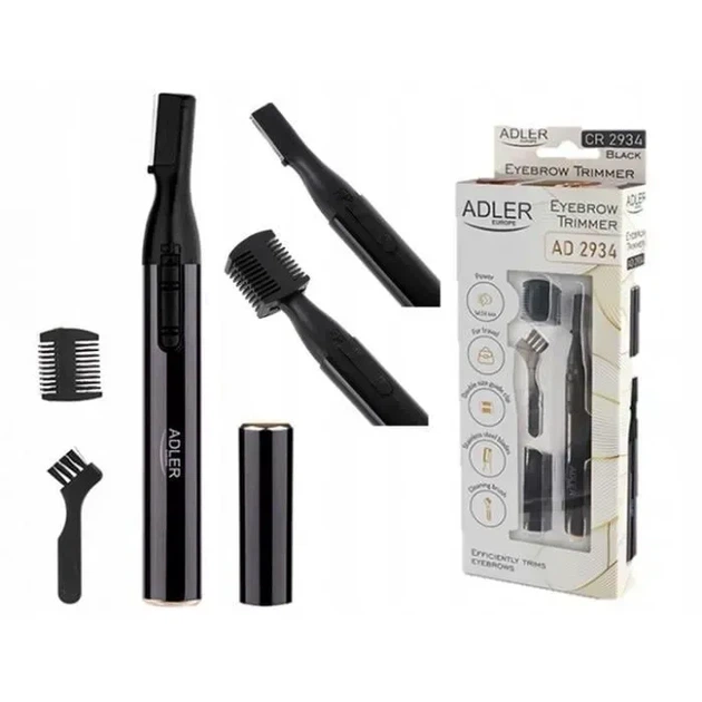 Компактный триммер-ручка Adler AD 2934 Black — Алюминиевый корпус и прецизионное моделирование бровей - изображение 2