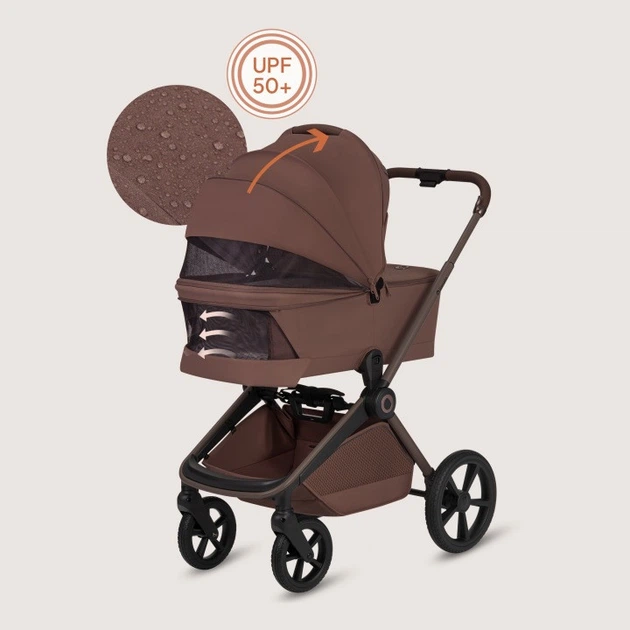 Универсальная коляска 3 в 1 Lionelo FREYA 3IN1 BROWN CHOCOLATE - зображення 5