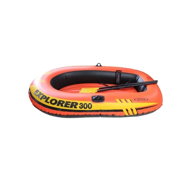 Надувная трёхместная лодка Intex 58332 (211 x 117 x 41 см) Explorer 300 Set + пластиковые весла и ручной насос - Фото 3 Надувная трёхместная лодка Intex 58332 (211 x 117 x 41 см) Explorer 300 Set + пластиковые весла и ручной насос - изображение 3