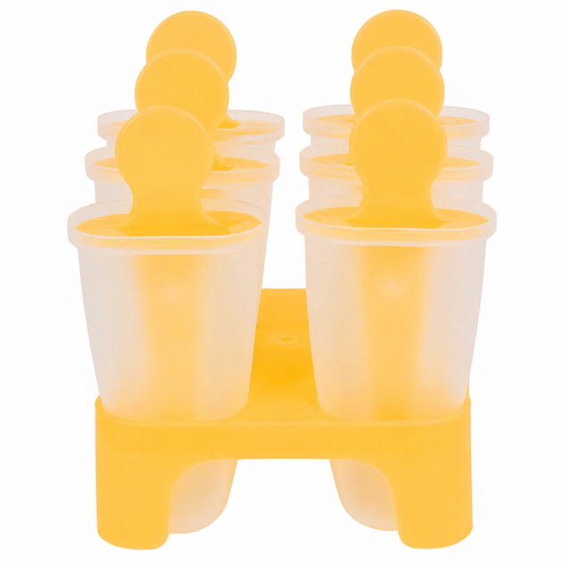 Формы для мороженого Stenson R21107 пластиковые 6 шт 10x9.5 см Yellow - изображение 2