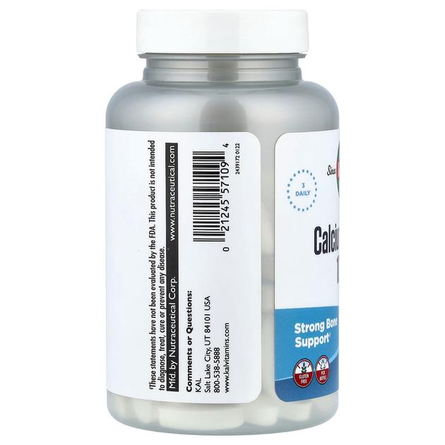 Цитрат кальцію KAL "Calcium Citrate" 1000 мг (90 таблеток) - зображення 3