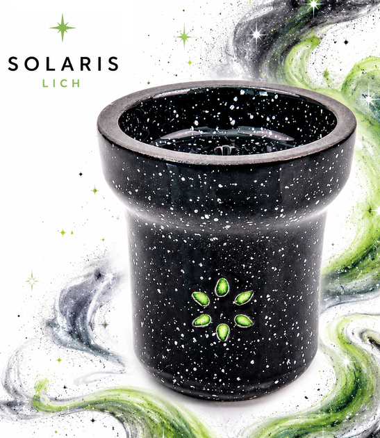 Чаша для кальяна Solaris Lich Салярис Лич 9.5 см и ⌀ 7,7 см красная глина ручная работа авторская лепка вместимость до 25 г черная - изображение 3