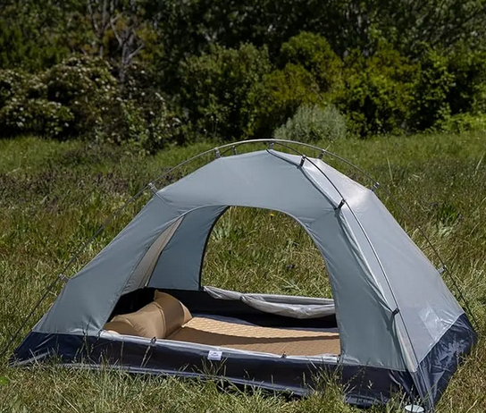 Намет чотиримісний NatureHike туристичний легкий 2.8 кг 210×210(+55)×100 см світло-сірий - зображення 3