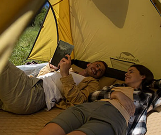 Намет чотиримісний NatureHike туристичний легкий 2.8 кг 210×210(+55)×100 см світло-сірий - зображення 6