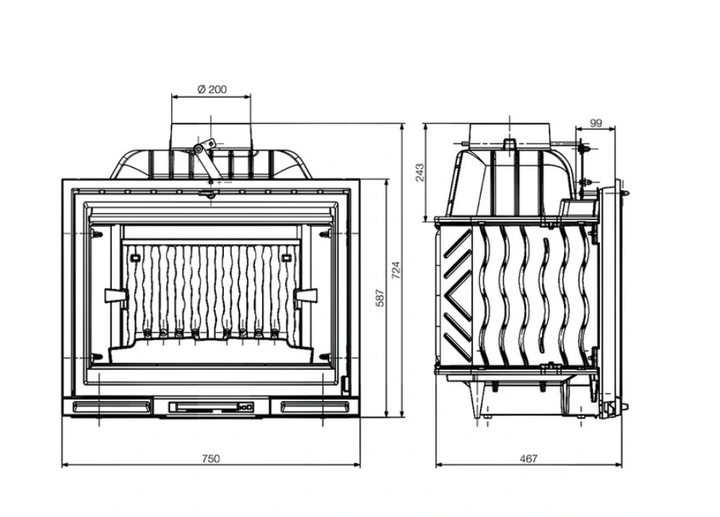 Камінна топка KAWMET Premium HERMES (14 kW) EKO - изображение 4