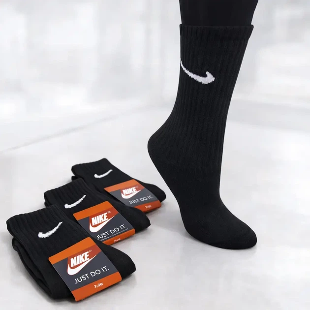 Шкарпетки NIKE високі 39-41 чорні 12 пар - Фото 2 Шкарпетки NIKE високі 39-41 чорні 12 пар - зображення 2