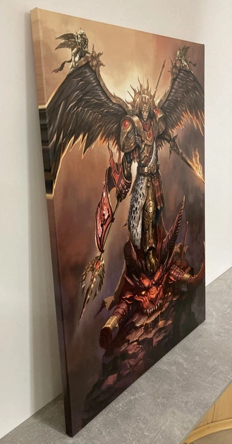 Интерьерная картина Вархаммер 40000, Сангвиний, примарх Кровавых Ангелов, Warhammer 40000, W40K, дарк фентези, 80×60 см (id7236) - изображение 5