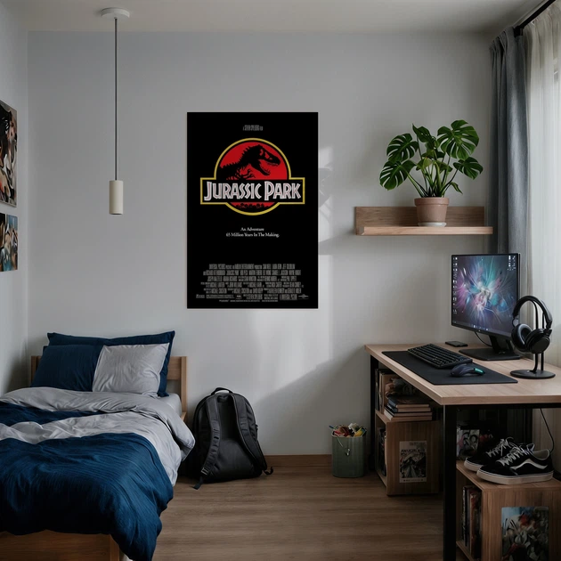 Постер Парк Юрского периода, Jurassic Park (1993), фантастика, Спилберг, культовое кино, A1 90×60 см (id7318) - изображение 2
