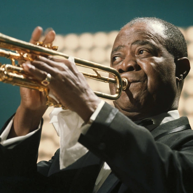 Інтер'єрна картина Луї Армстронг з трубою, Louis Armstrong, jazz, джаз, постер музиканта, 60×85 см (id1737) - зображення 3