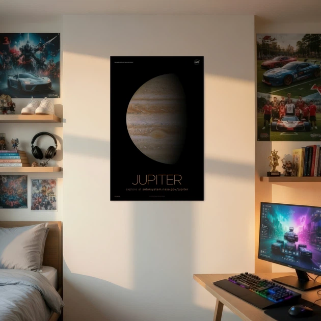 Постер Юпитер, Jupiter, NASA, НАСА, космос, астрономия, A3 42×27 см (id7110) - изображение 2