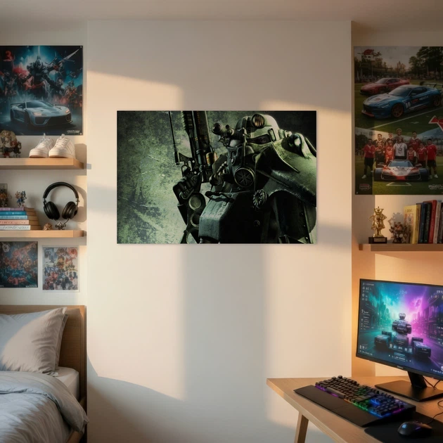 Постер Фаллаут 3, силовая броня, Fallout 3, A3 30×42 см (id2170) - изображение 2
