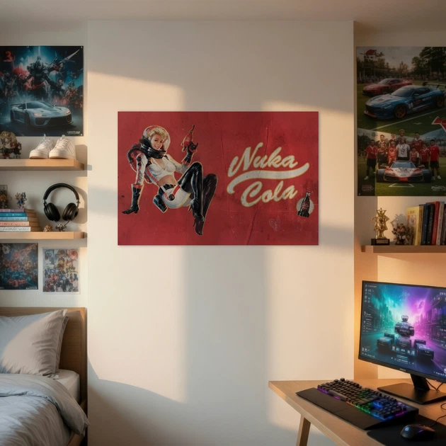 Постер Фаллаут, Нюка-кола, Fallout, Nuka-cola, постапокалипсис, фантастика, A3 42×28 см (id7078) - изображение 2