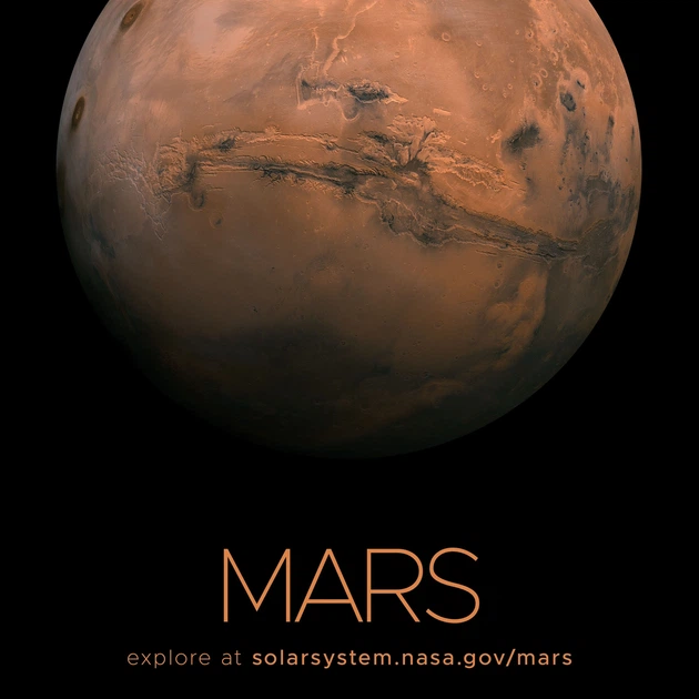 Интерьерная картина Марс, Mars, NASA, НАСА, космос, астрономия, 42×27 см (id7113) - изображение 3