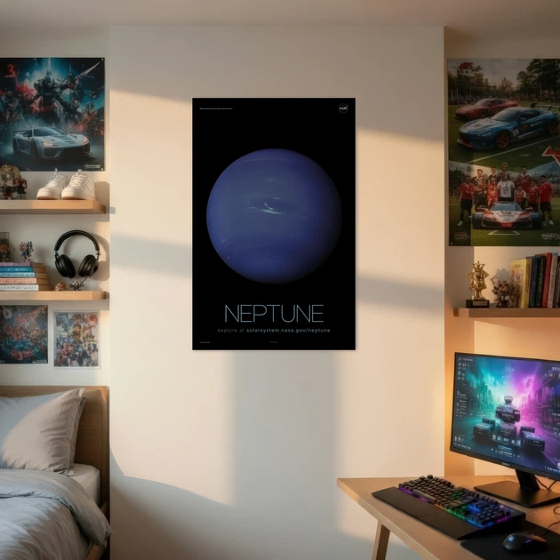 Постер Нептун, Neptune, NASA, НАСА, космос, астрономия, A3 42×27 см (id7128) - изображение 2
