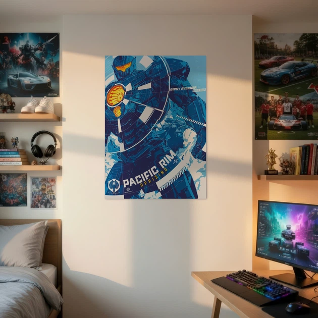 Постер Тихоокеанский Рубеж, Pacific Rim, меха, робот, кайдзю, A3 42×30 см (id1793) - изображение 2