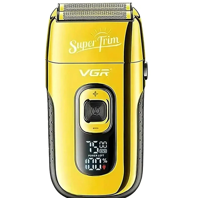 Электробритва VGR Super Trim V-332 золотая с дисплеем аккумуляторная USB 150 минут работы 3 скорости - изображение 14