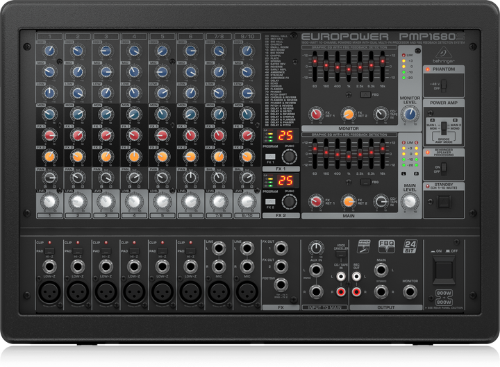 Мікшерний пульт Behringer EUROPOWER PMP1680S (4033653021258) - Фото 1 Мікшерний пульт Behringer EUROPOWER PMP1680S (4033653021258) - зображення 1