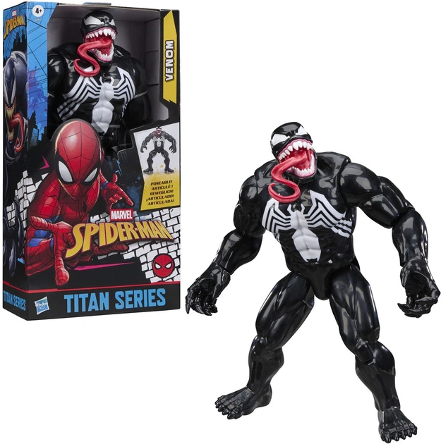 Фігурка Hasbro Marvel Titan Series Spider-Man: Classic DLX Venom 30 см G2717 (5010996360120) - зображення 2