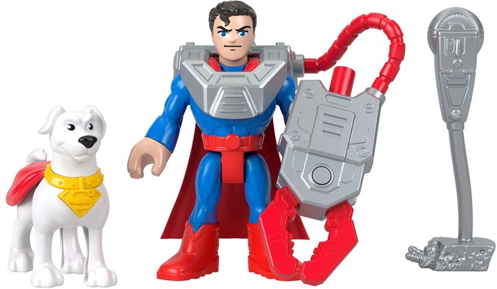 Zestaw Fisher-Price DC Super friends metal force: Superman and Krypto 7.5 cm JGN60 (194735318780) - obraz 4