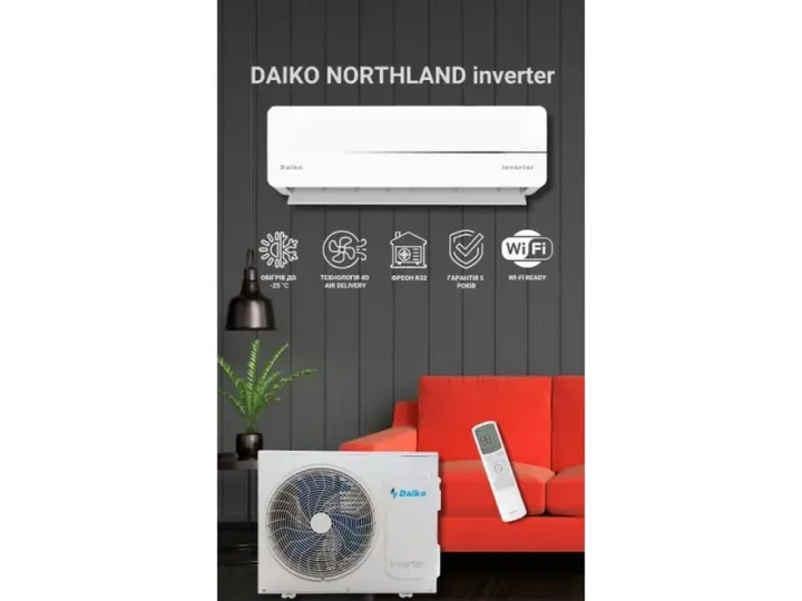 Спліт-система DAIKO Northland Inverter GRK-H24WINX/GRK-I24WINX - изображение 7