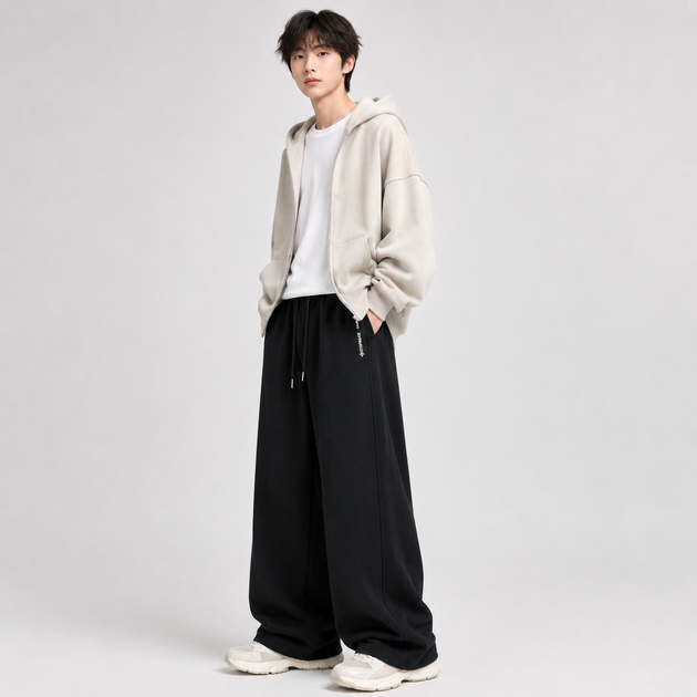 Спортивные штаны GMWL для мальчика широкие багги streetwear,Черный, 170 - изображение 4