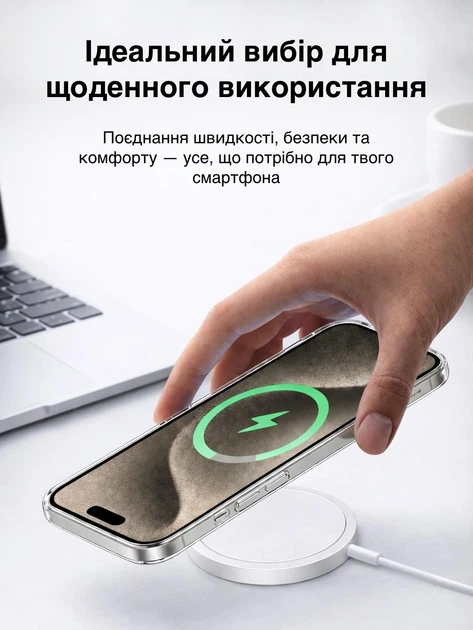 Магнитная беспроводная зарядка для айфон MagSafe 15W Type C Зарядное устройство для Apple iPhone 17 16 15 14 13 12 11 Х 8 AirPods 4 3 2 Foxconn BZU3MSC/W White - изображение 10