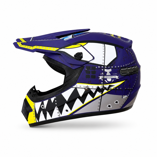 Шолом ендуро Virtue Fighter Purple Розмір XL | Кросовий мотошолом