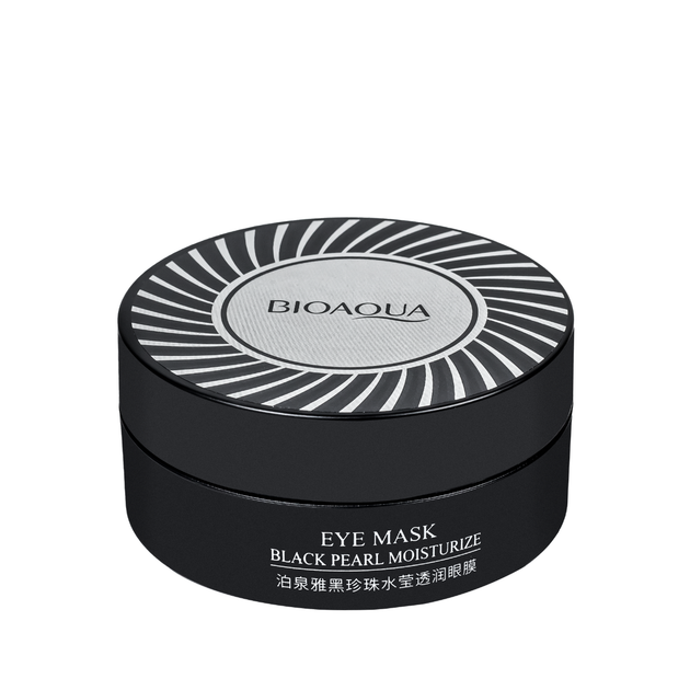 Патчі для шкіри навколо очей з екстрактом чорних перлин Bioaqua Black Pearl Crystal Clear Eye Mask гідрогелеві - зображення 2