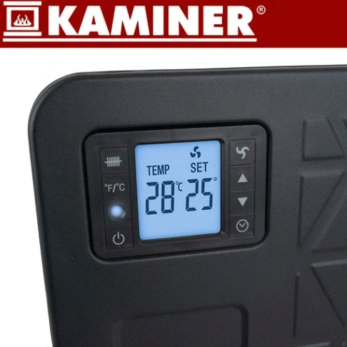 Электрический конвекторный обогреватель 2300 Вт с WiFi и пультом управления KAMINER ZIFLO черный - изображение 6