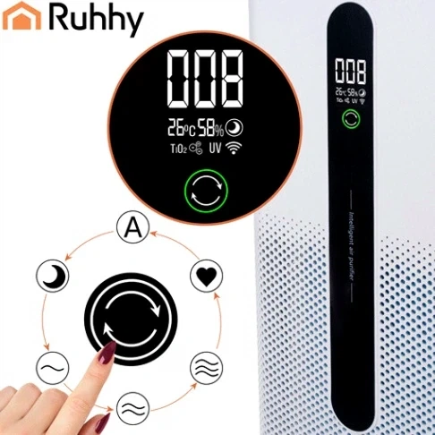 Очисник повітря Purlov HEPA 35 Вт 80 м2 Wi-Fi для алергіків і сімей із дітьми білий - зображення 4