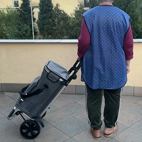 Візок для покупок 30 кг 40 л сірий поліестер Malatec - Фото 5 Візок для покупок 30 кг 40 л сірий поліестер Malatec - зображення 5
