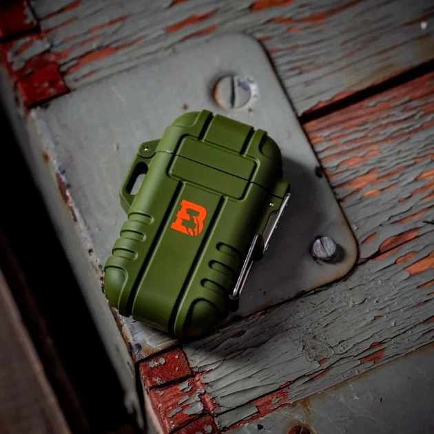 Аккумуляторная плазменная зажигалка 220 мАч USB водонепроницаемая оливковая Badger Outdoor - изображение 8