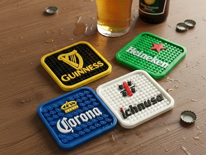 Набір пивних костерів (підставок) Guinness, Heineken, Corona, Ichnusa. Aivory - зображення 2