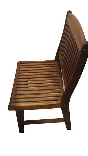 Стілець широкий без підлокітників Victoria dining chair з червоного дерева Мербау - зображення 2
