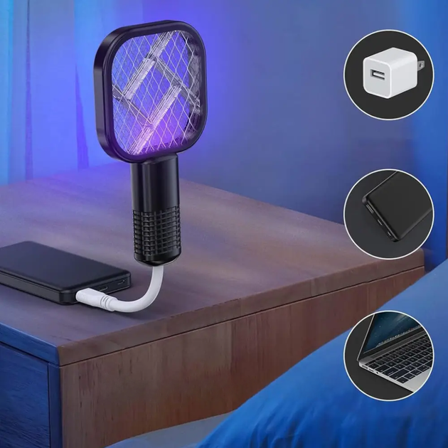 Електрична пастка-мухобійка від комарів USB з УФ-підсвічуванням - зображення 4