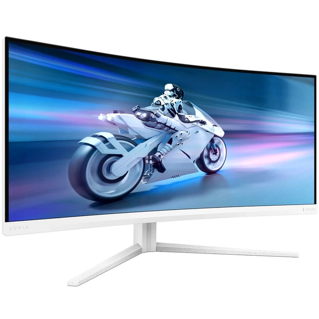Монітор TFT 34" Philips 34M2C5501A, Fast VA, WQHD, ізогн., 180Hz, 0,3ms, 2xHDMI, DP, USB-hub, HAS,кол., білий - зображення 2
