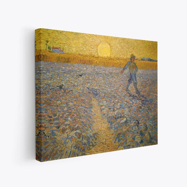 Інтер'єрна картина Сіяч, Вінсент ван Гог, Vincent van Gogh, Sower at Sunset, 30×38 см (id6655) - зображення 2